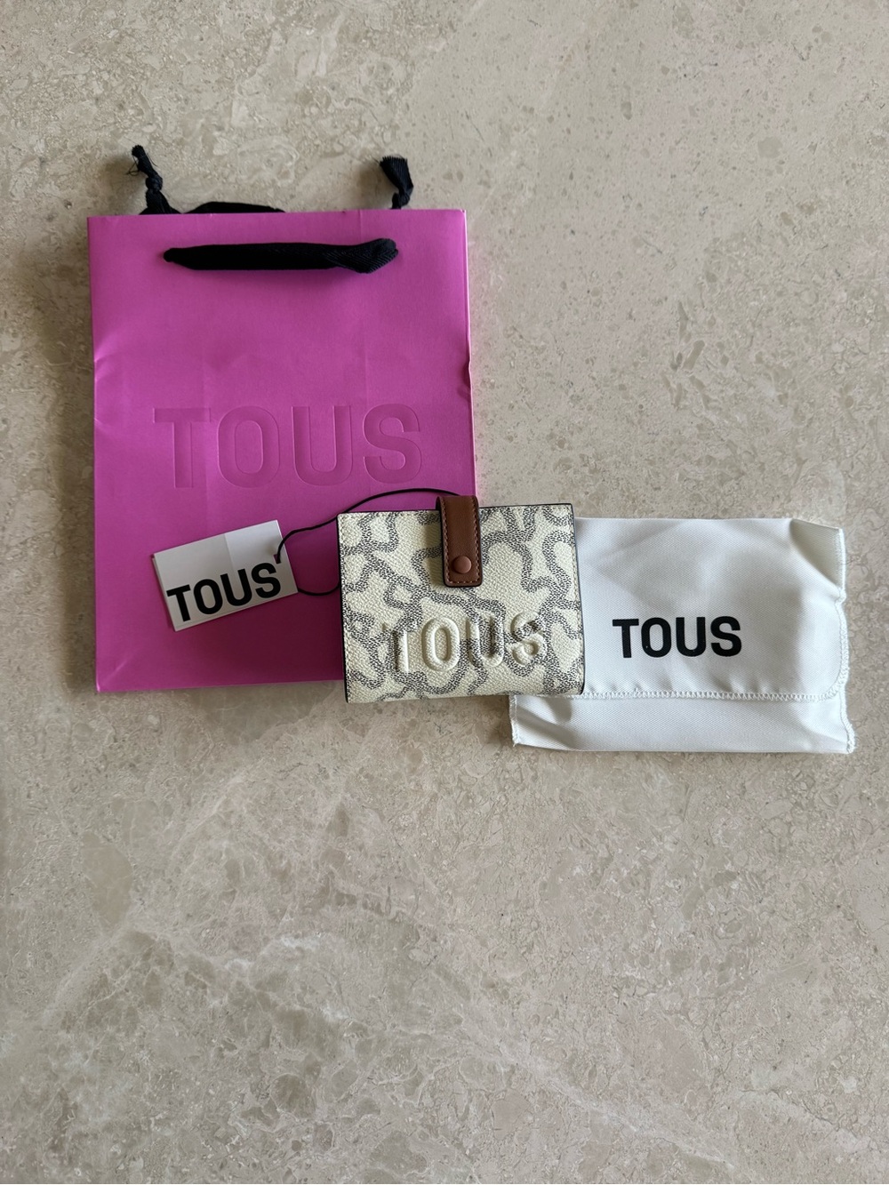TOUS Beige Kaos Icon Wallet